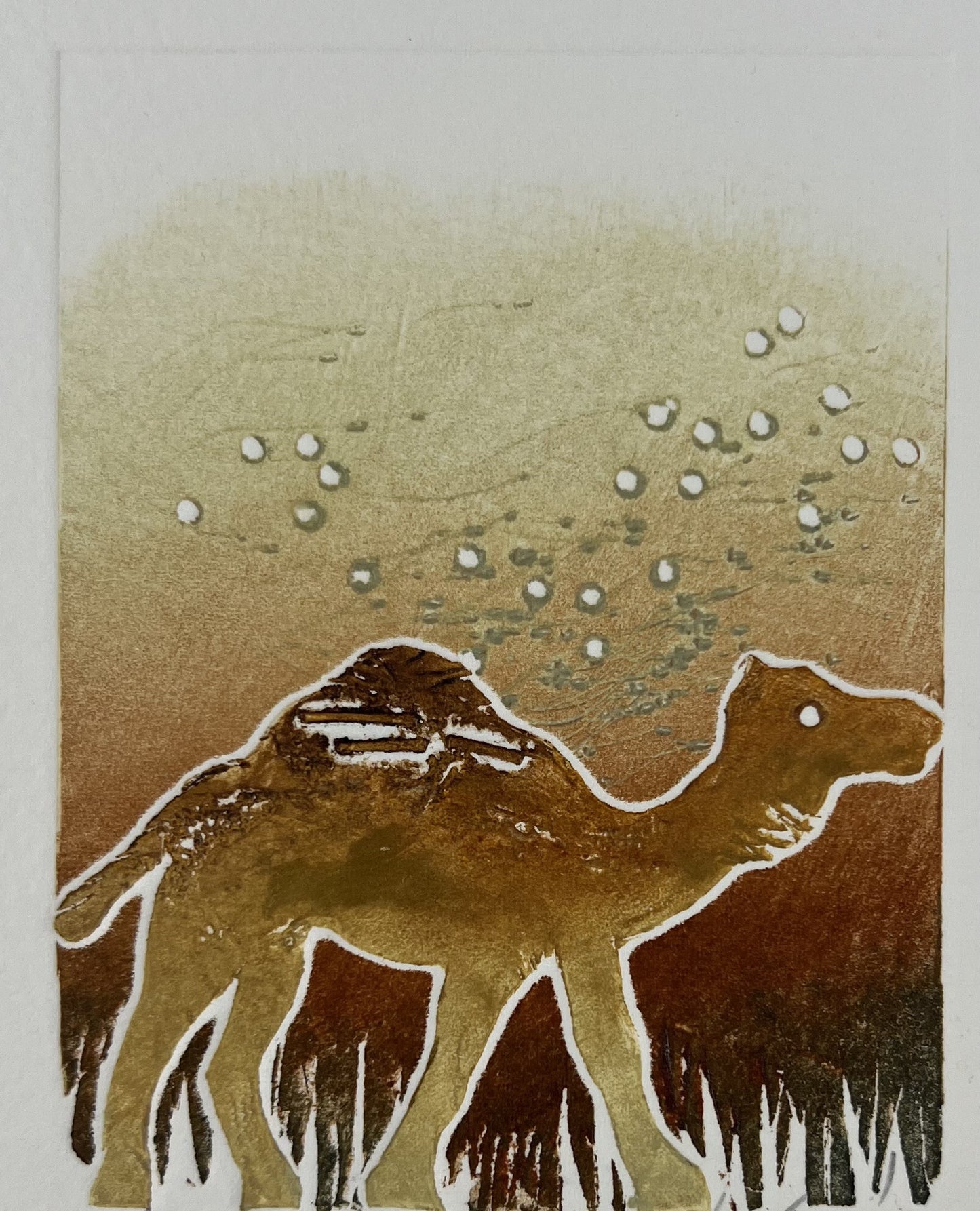 Méan, Francis, Kamel II, 20 x 30,5cm, 29/95, Farbradierung