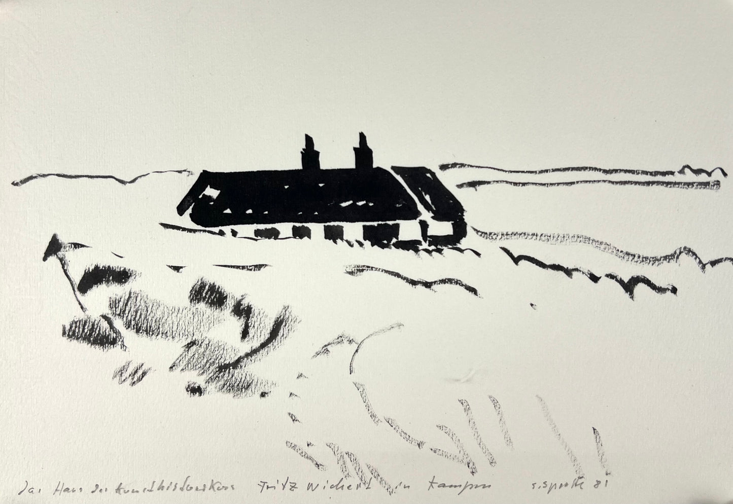 Sprotte, Siegward, Kampen, 16 x 22,8cm, Aquarell auf Bütten