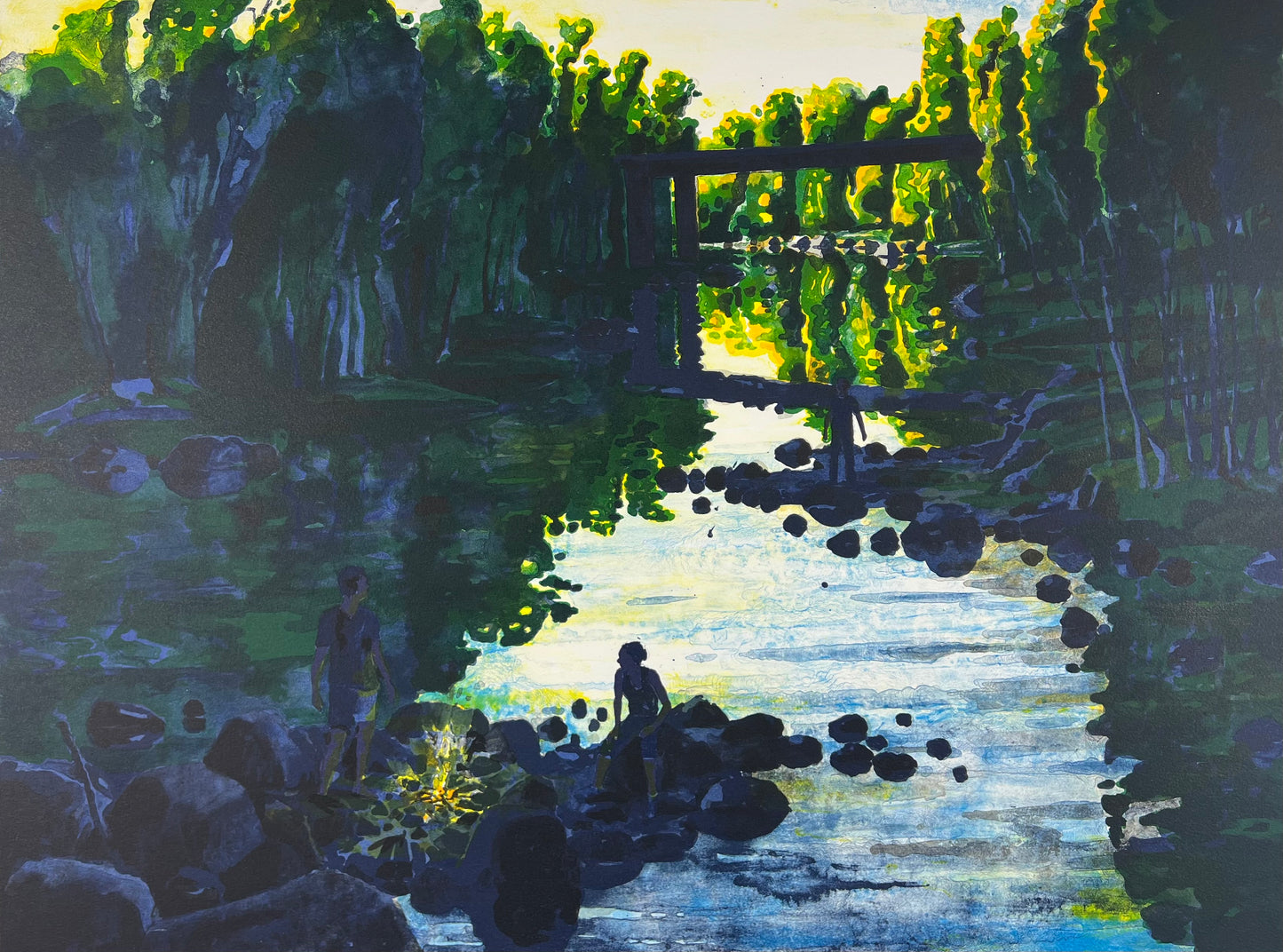 Kroner,Sven Abendlandschaft, 76 x 56cm, Lithografie