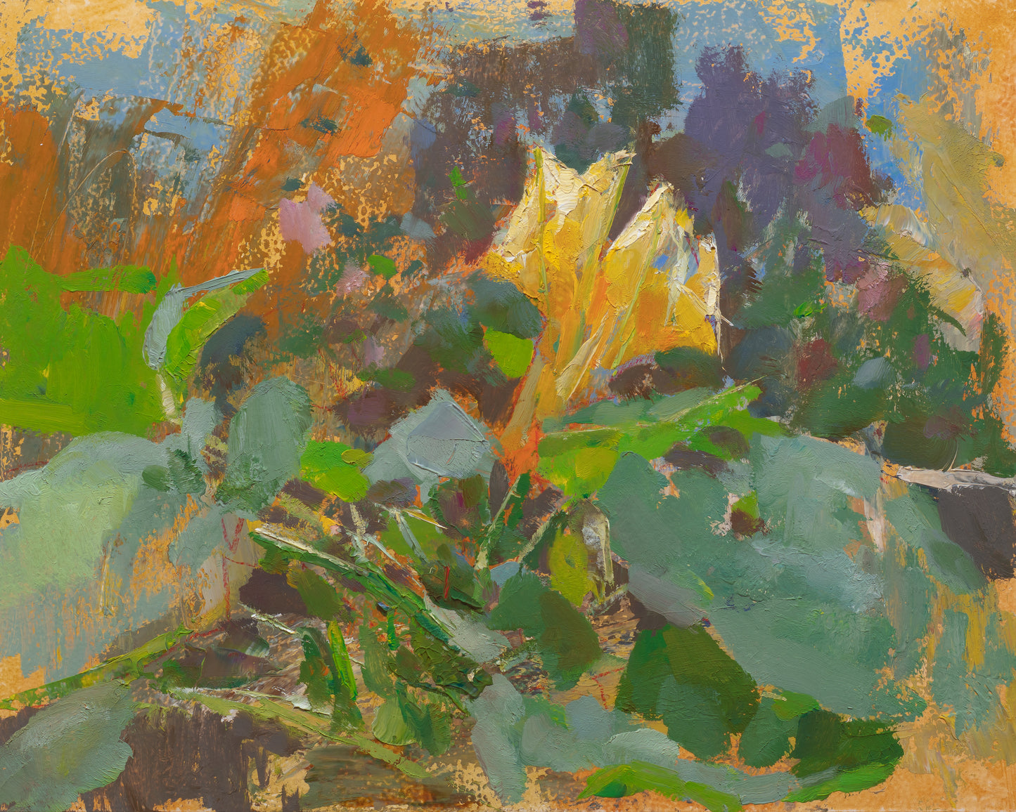 Wirtz, Björn, Kürbisblüte III, 24 x 30cm, Ölgemälde