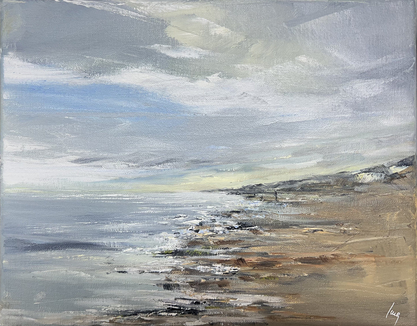 Ramm, Ines, Küstenhimmel, 24 x 30cm, Ölgemälde