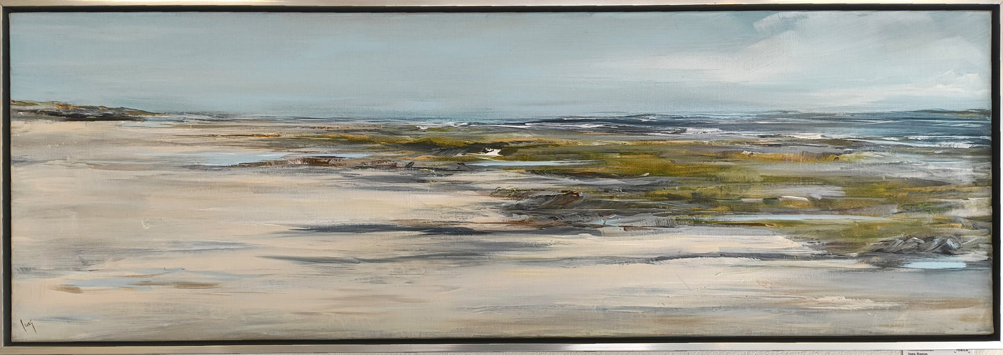 Ramm, Ines, Küstenstreifen, 2022, 40 x 120cm, Acryl auf Lw.