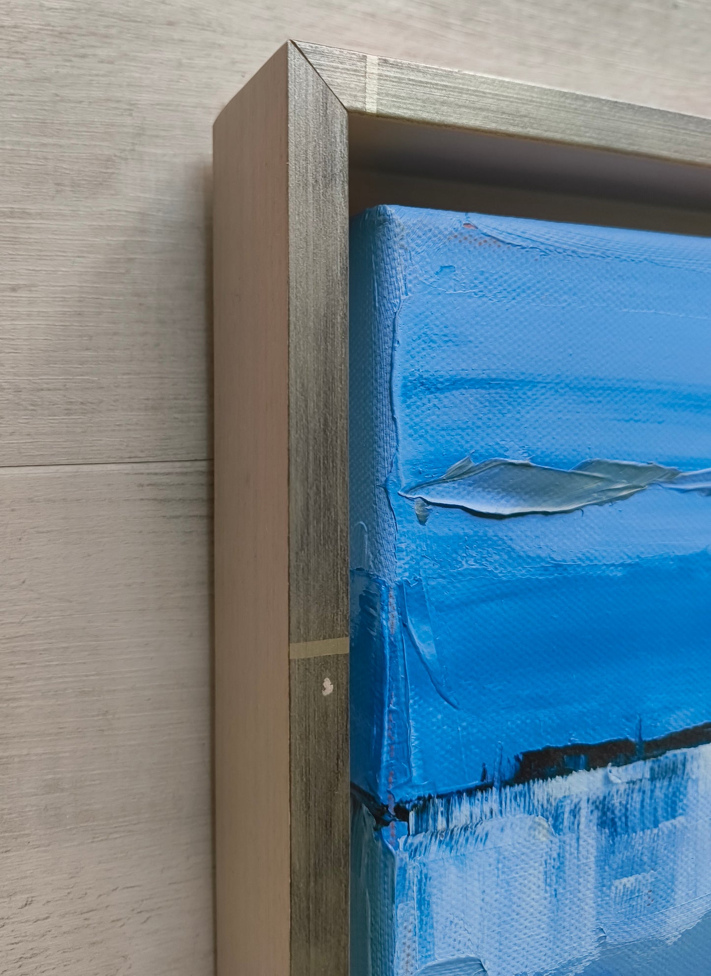 Tegtmeier, Claus, Küstenstreifen, 24 x 18cm, Öl auf Leinwand