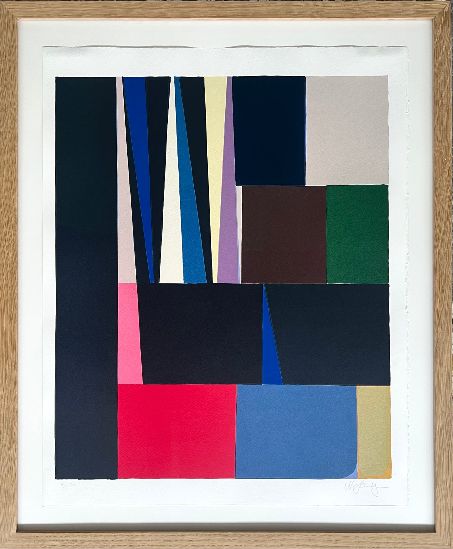 Landgreen, Malene, Vierecke, 63 x 50cm, 8/150, Lithografie/Linol.