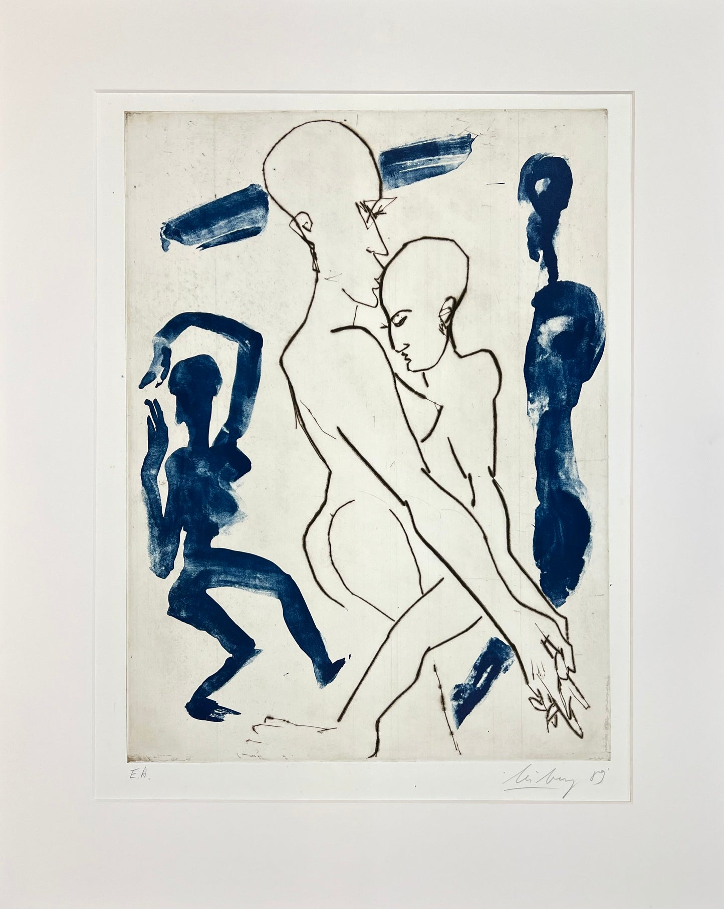 Leiberg, Helge, Tanz, 36,5 x 49,5cm, Radierung