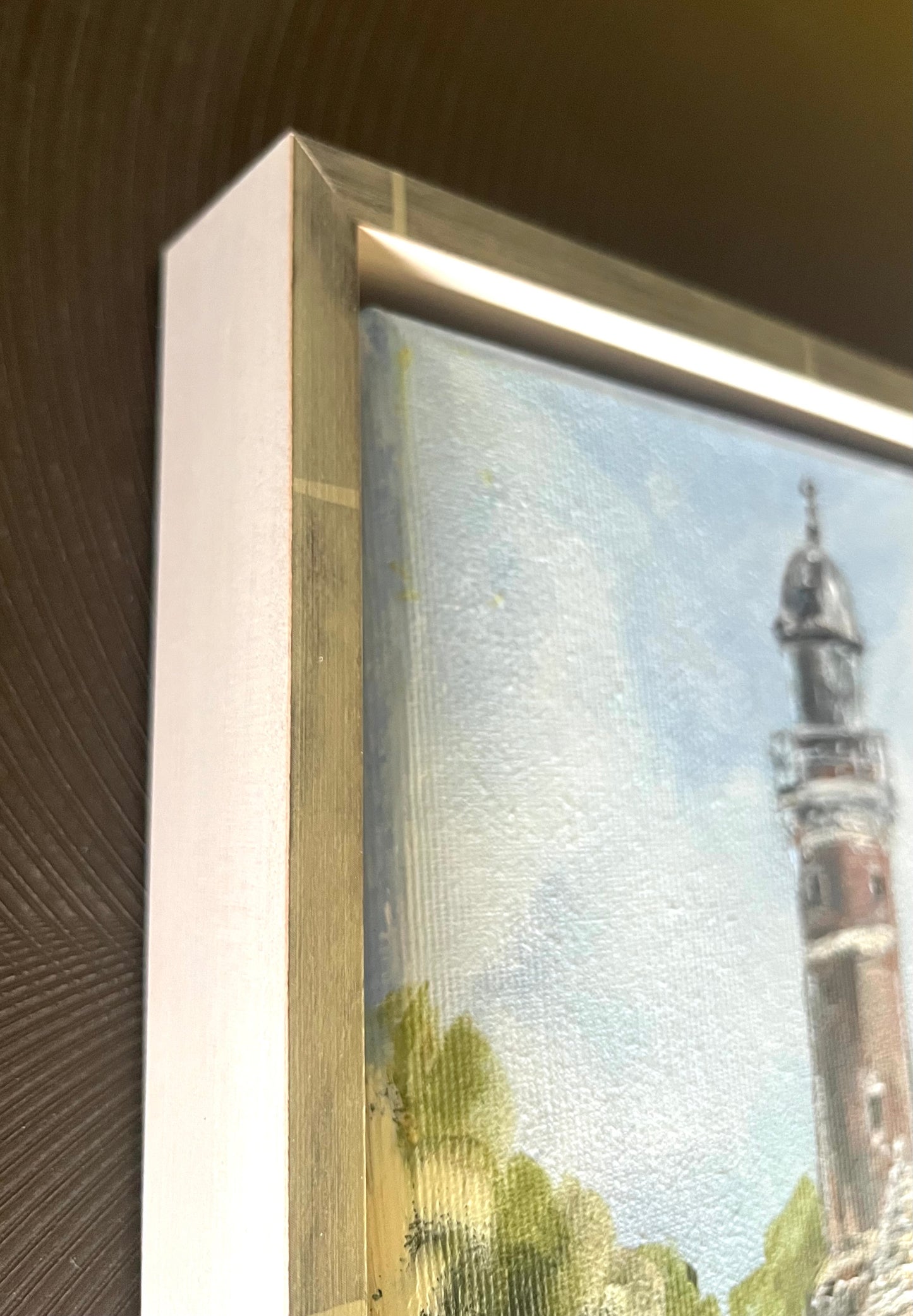Ramm, Ines, Leuchtturm Holtenau, 30 x 40cm, Öl auf Leinwand
