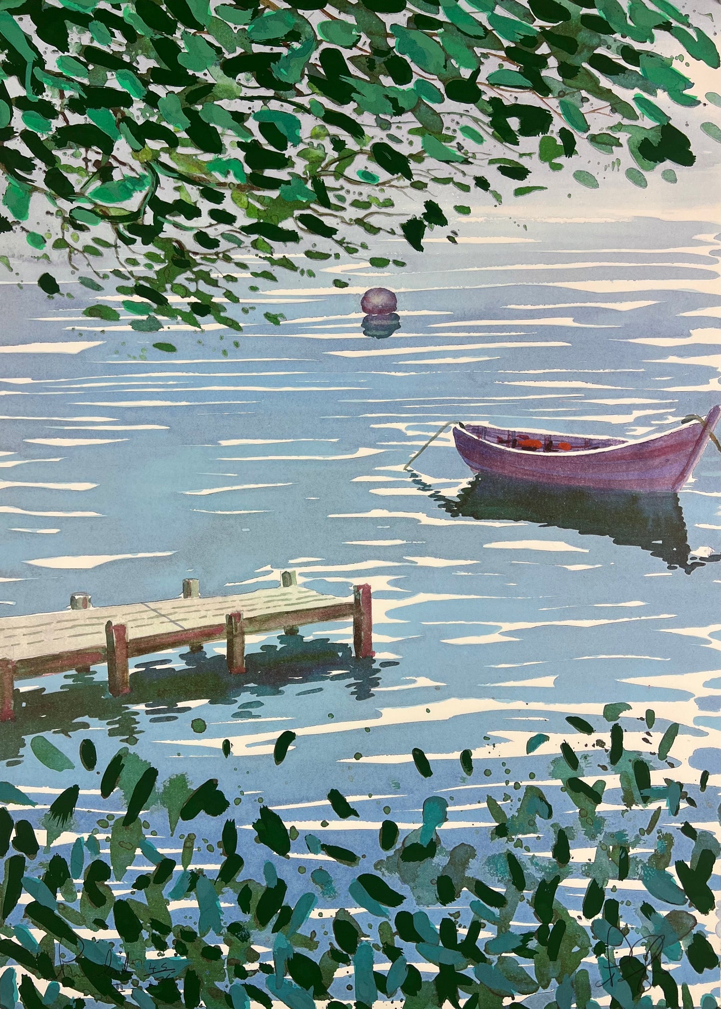 Livingstone, Patrick, Riverboat II, Lithografie