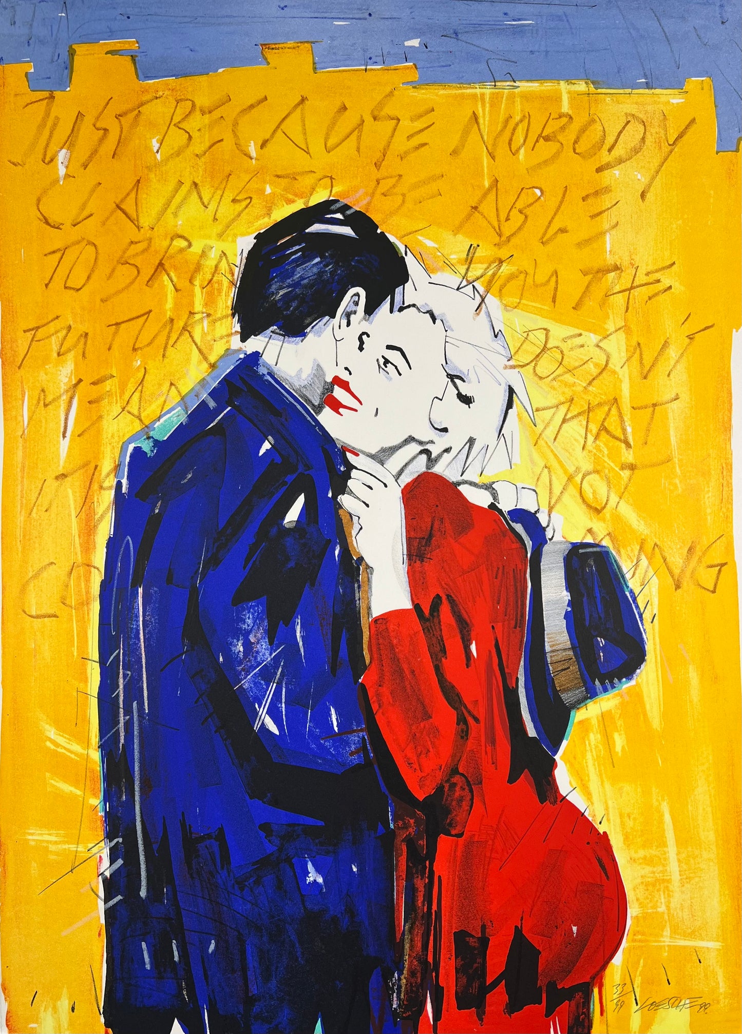 Loesche, Meeting, 70 x 50cm, Lithografie