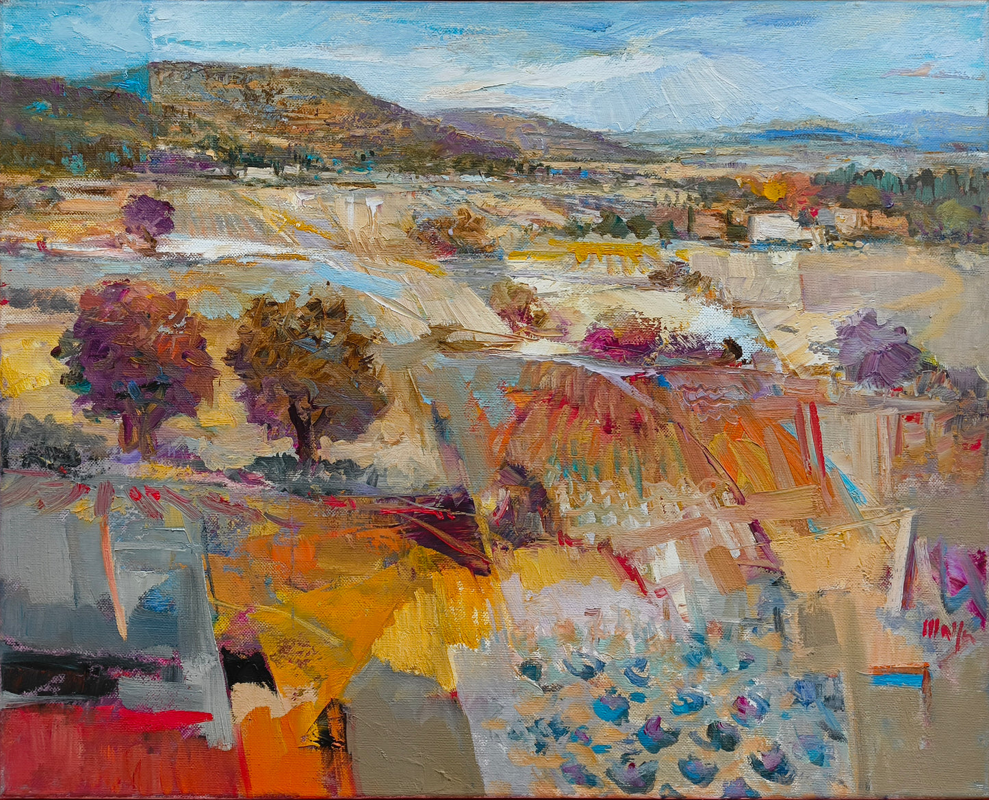Malfer, Mario, Olivenhain, 40 x 50cm, Öl auf Leinwand