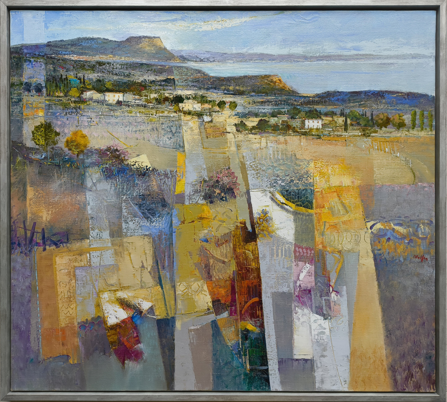 Malfer, Mario, Südliche Landschaft, 90 x 100cm, Öl auf Leinwand