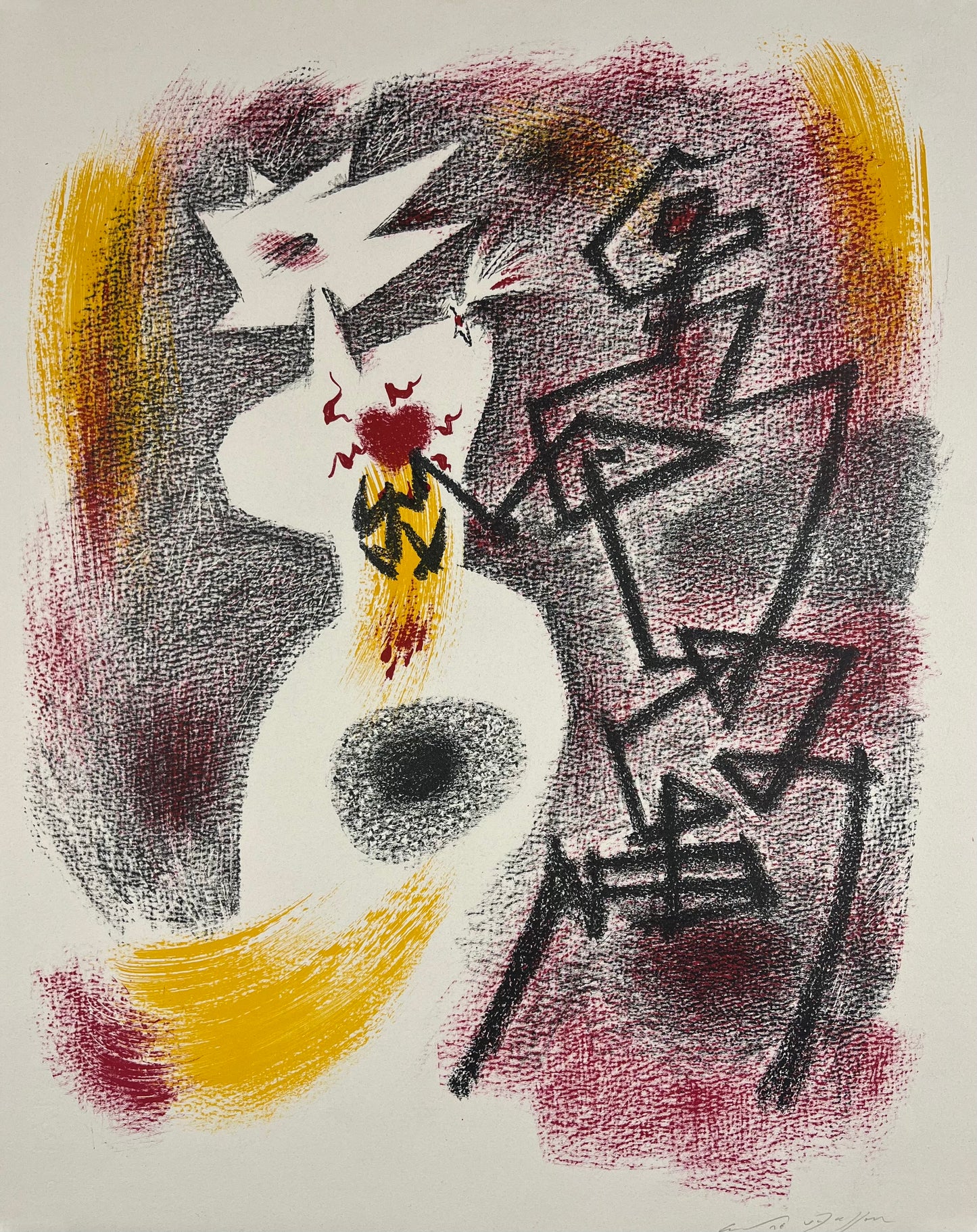 Masson, André, Verliebt, 45 x 56cm, 1961, Lithografie