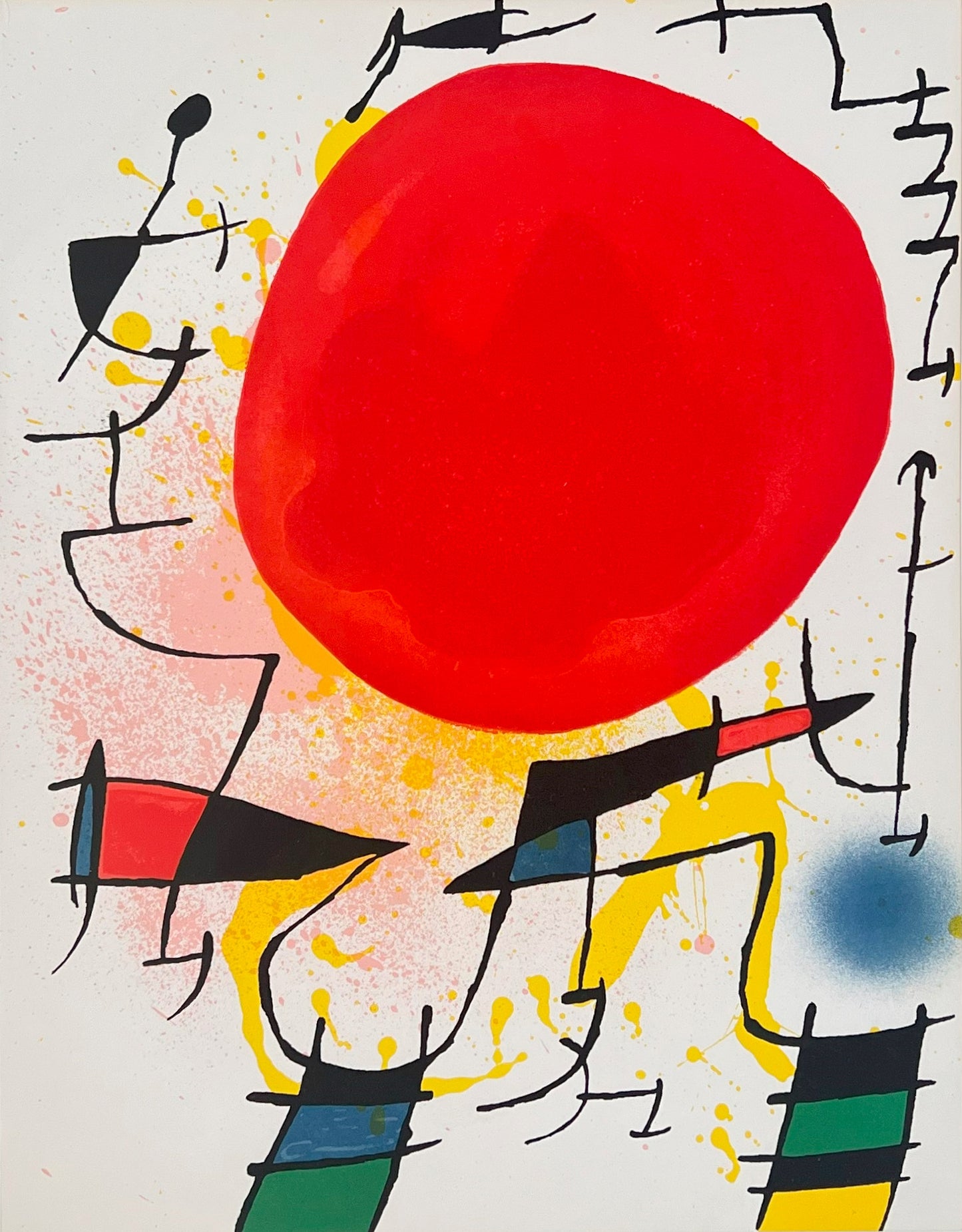 Miro, Joan, Rote Sonne, Lithografie