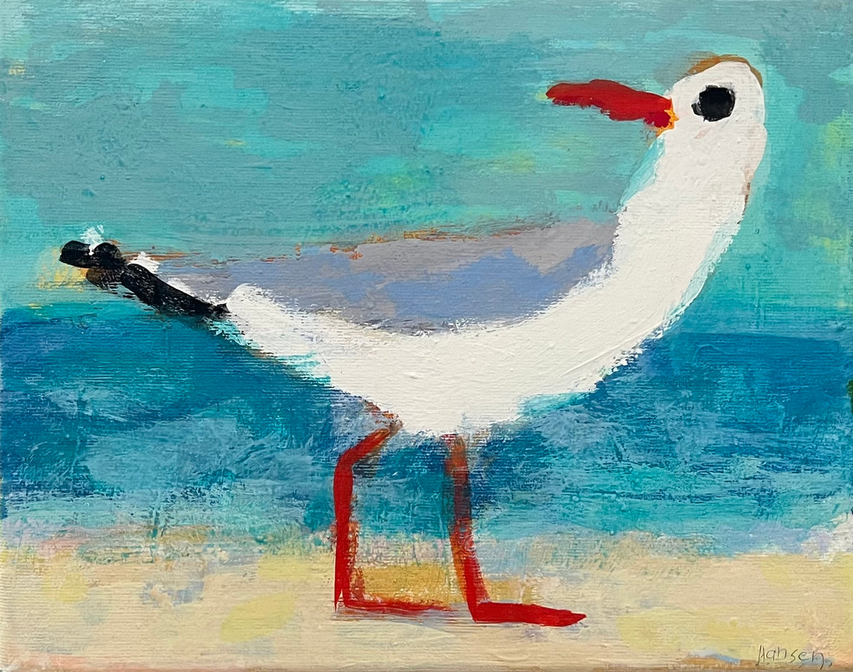Hansen, Ulrike, Möwe nach links, gedreht, 24 x 30cm, Eitempera auf Leinwand, 2026