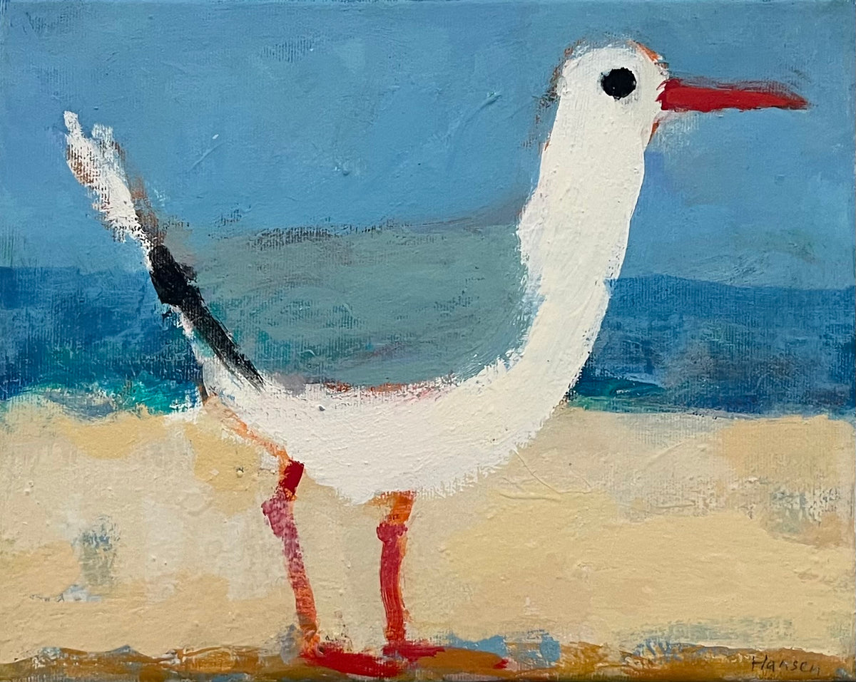 Hansen, Ulrike, Möwe nach rechts, 24 x 30cm, Eitempera auf Leinwand, 2026