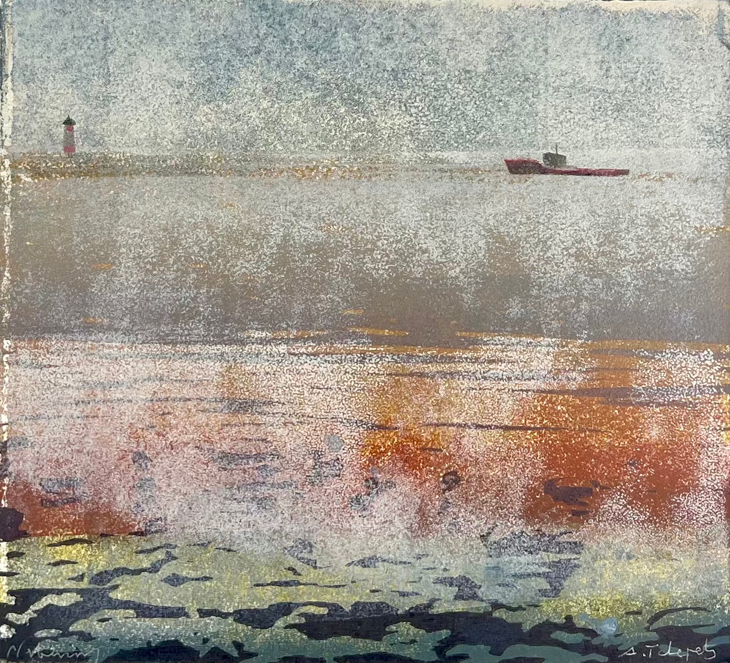 Nesterova & Tchepets, Morgennebel, 23 x 25cm, Mischtechnik