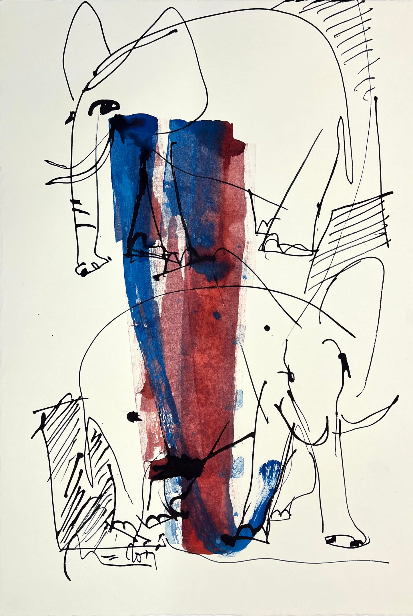 Max, Müller, Jumbo im Doppelpack, Aquarell, Original Kunst
