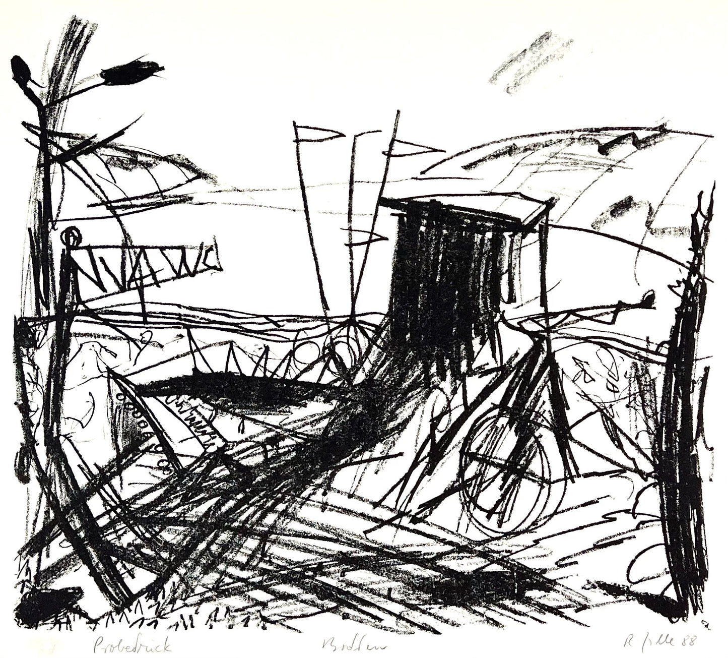 Zille, Rainer, NVA WC, 19,5 X 27,5cm, Siebdruck, 1993