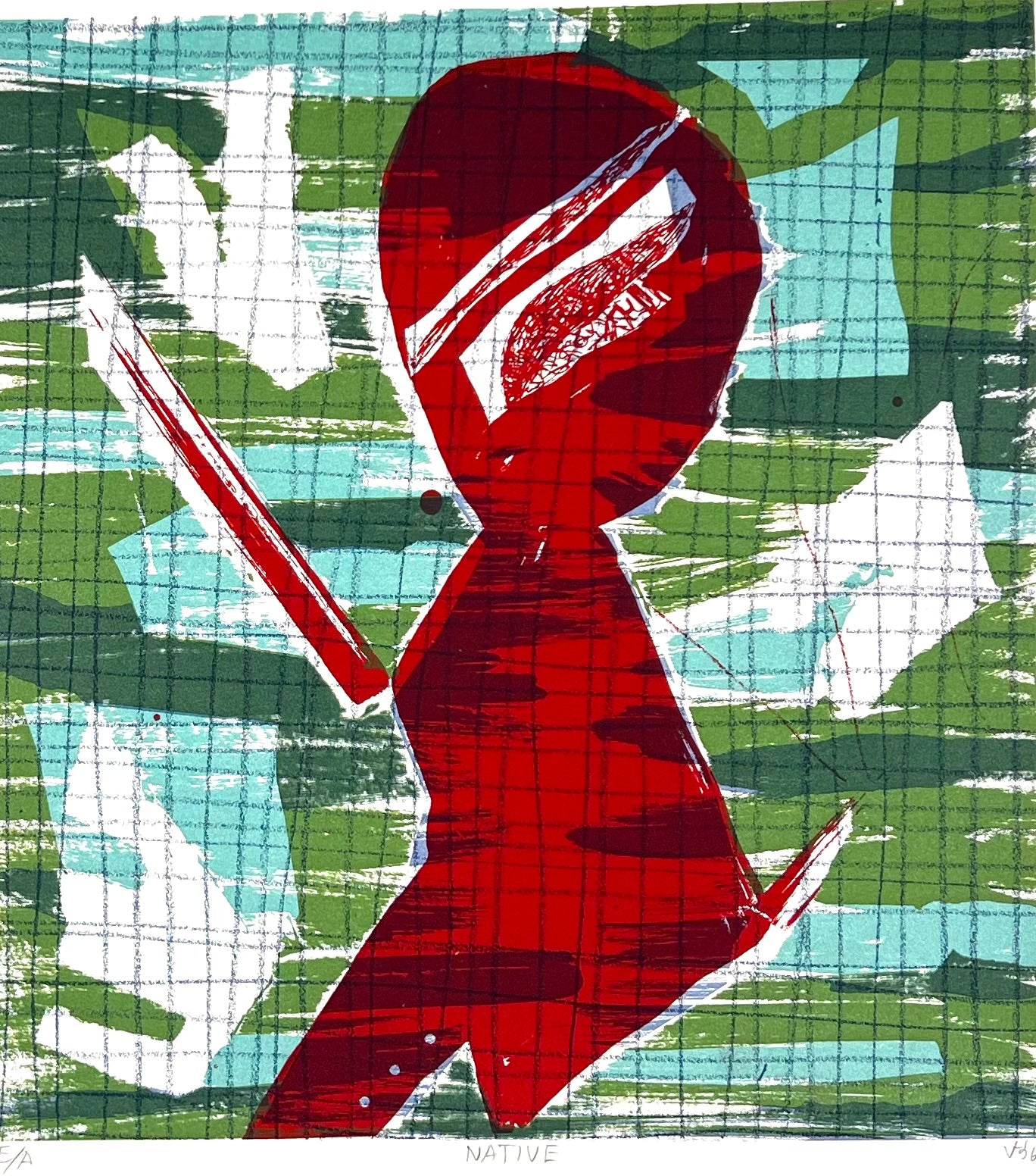 Hofmann, Veit, Native, 32 x 29cm, e.a., Siebdruck, 1996