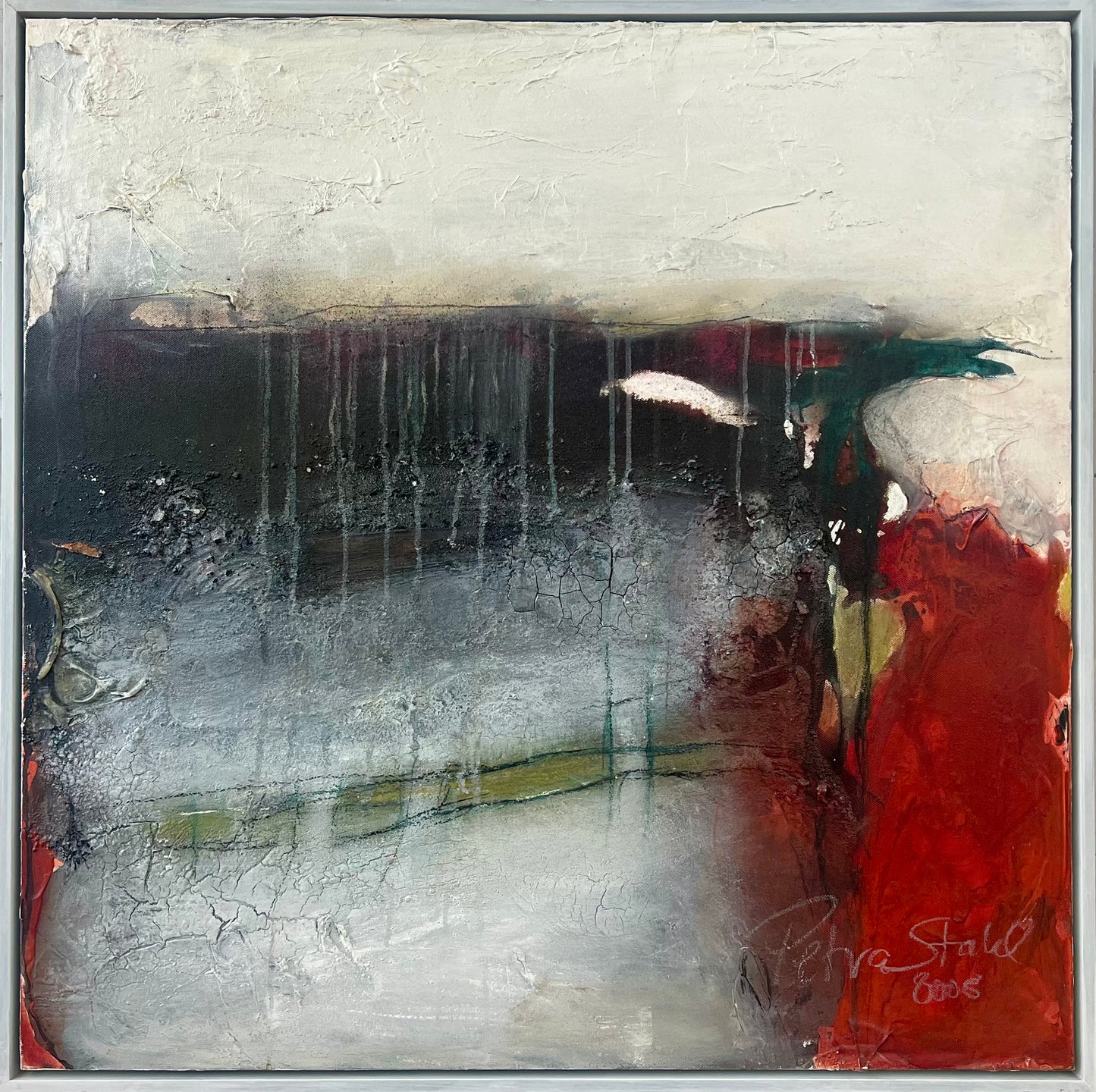 Jacobsen, Petra, Nebel im November, 80 x 80cm, Mischtechnik