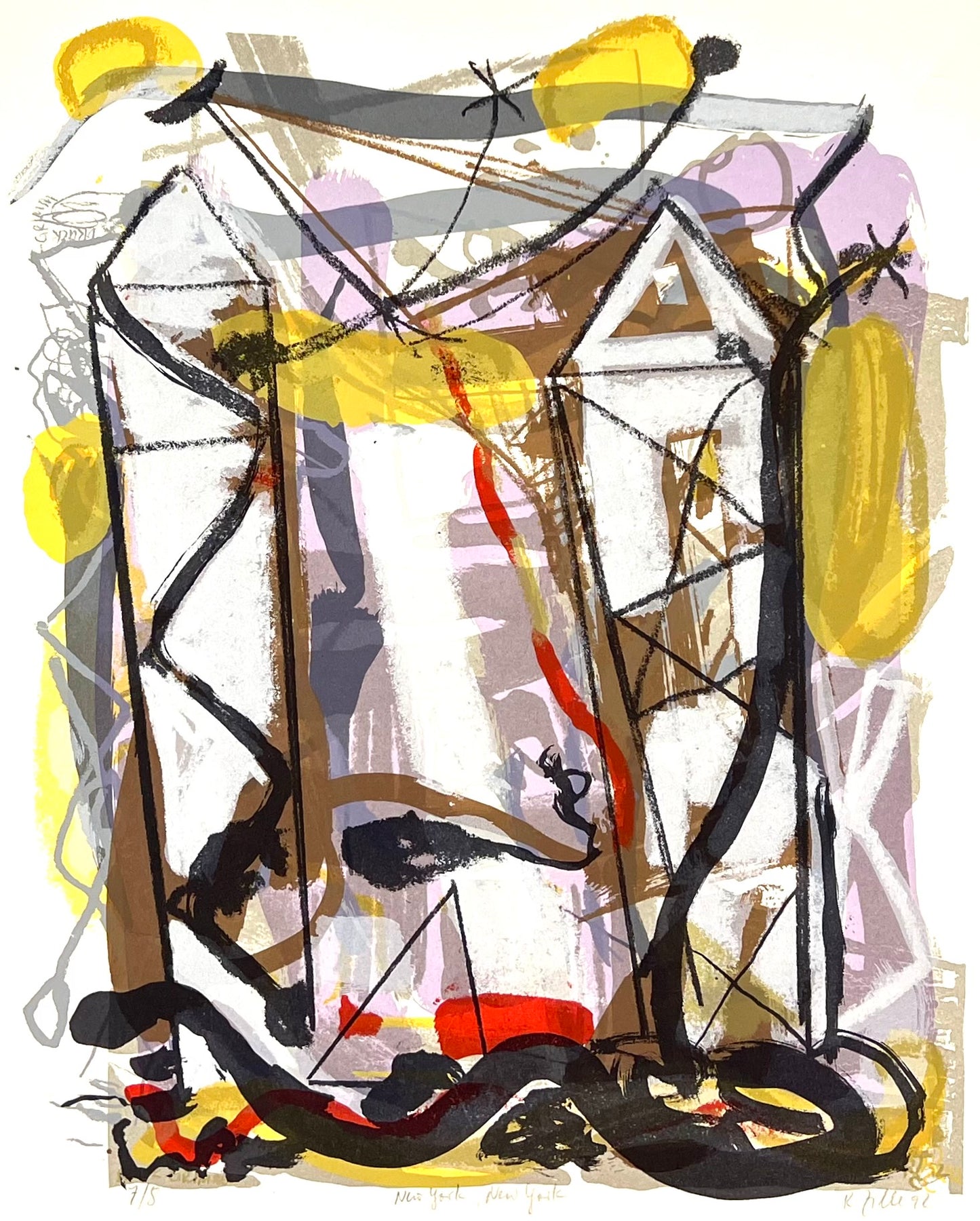 Zille, Rainer, New York, 45 x 36cm, Siebdruck, 1992