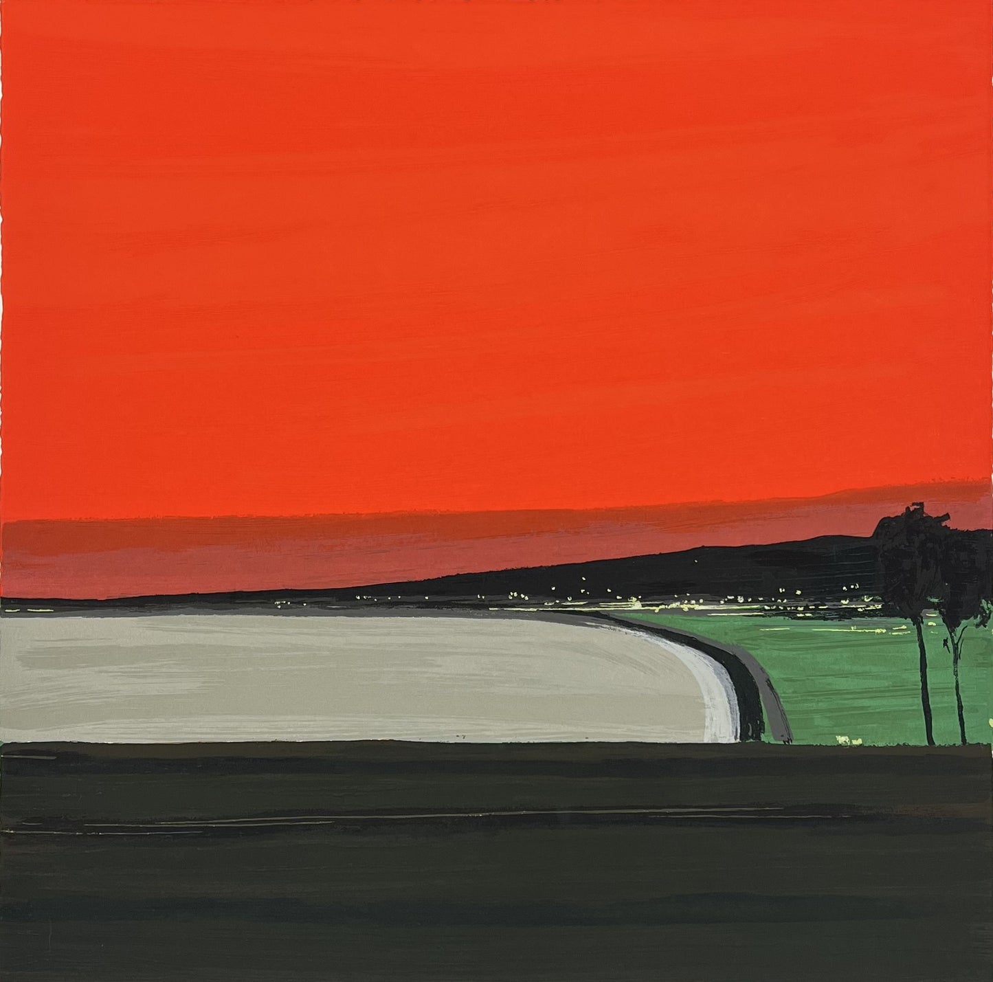 Nienstedt, Sigrid, Landschaft III, 50 x 50cm, 9/99, Siebdruck