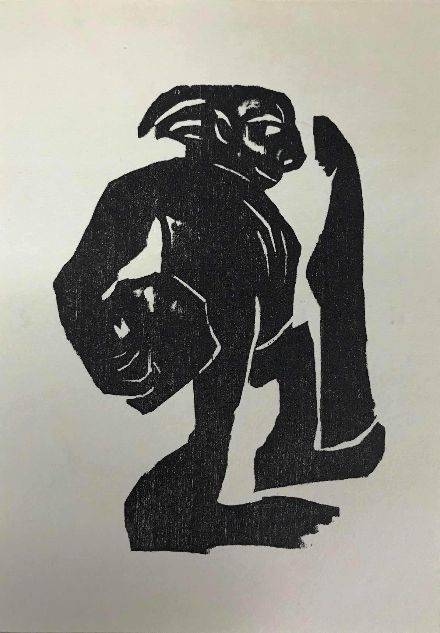 Nolde, Emil, Gnom,10 x 7,3cm, Holzschnitt
