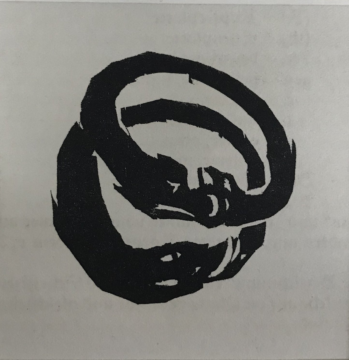 Nolde, Emil, Zwei Schlangenringe, 5,5 x 5,6cm, Holzschnitt