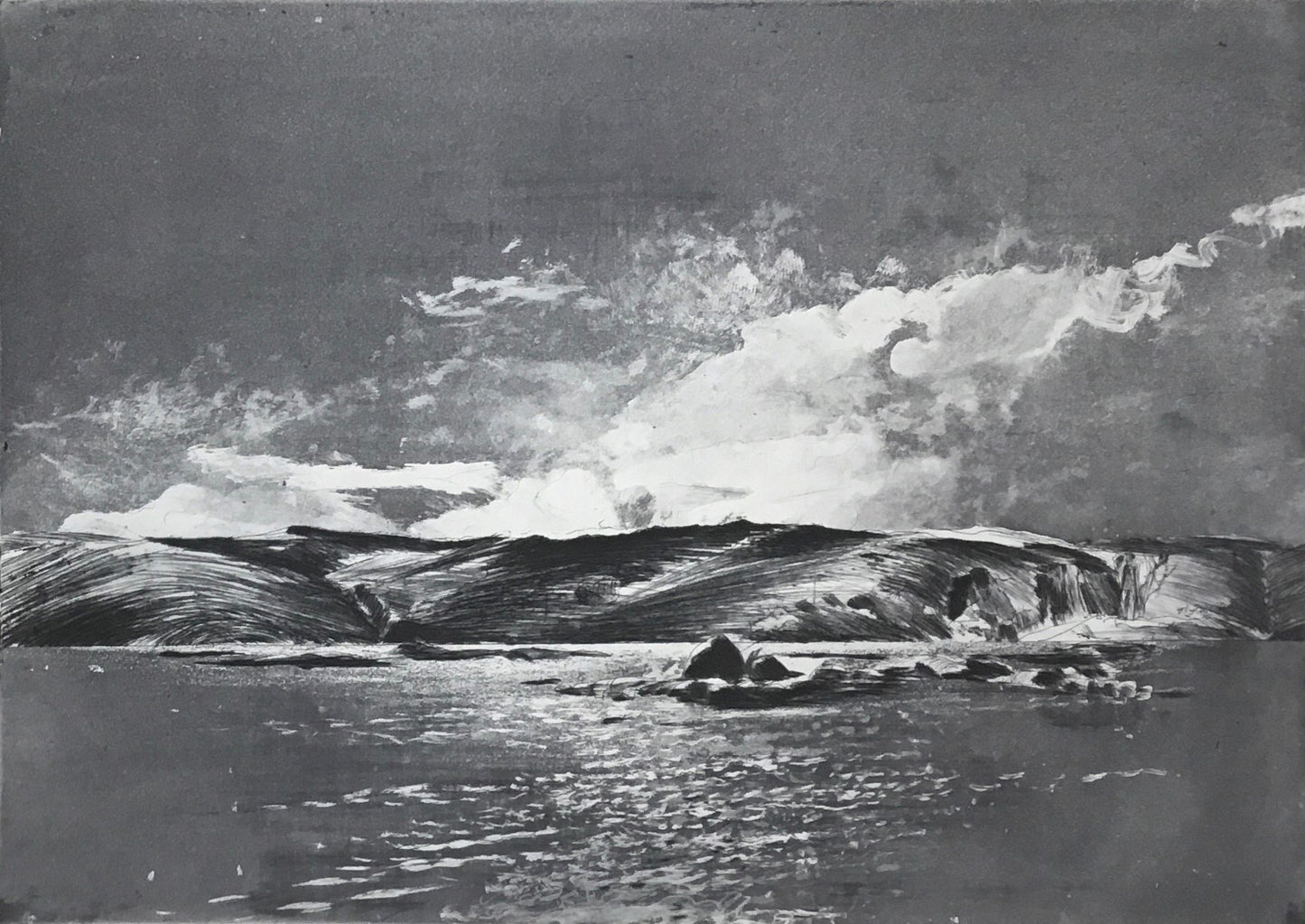 Werkmeister, Wolfgang, Nordischer Himmel, e.a., 25 x 25cm, Radierung, 1978