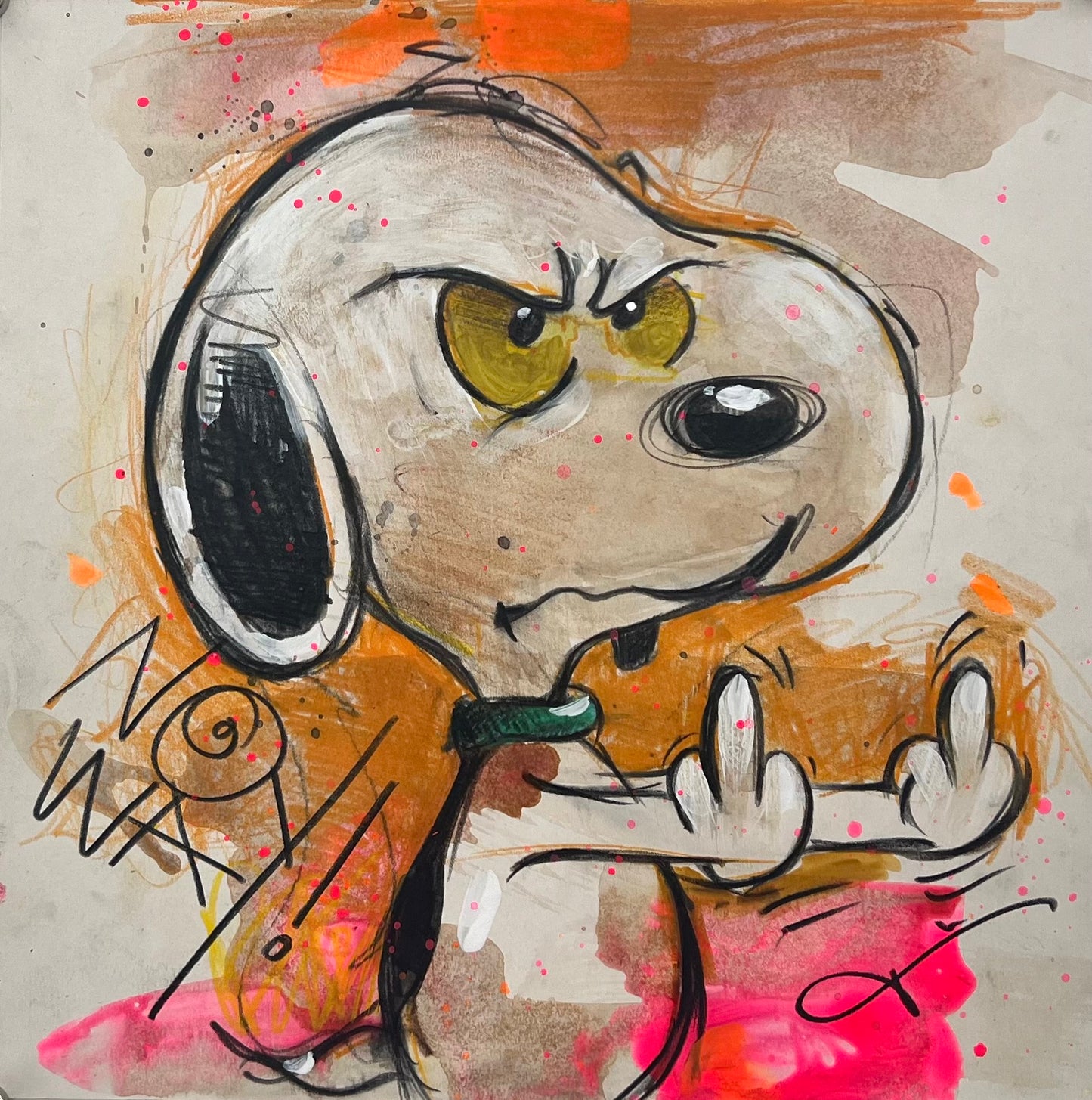 Döring, Jörg, No way/Snoopy, 30 x 30cm, Zeichnung