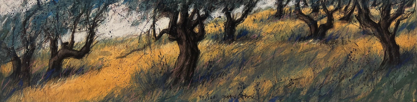 Wever, Peter, Olivenhain 1, 24 x 93,8cm, 79/120, Radierung