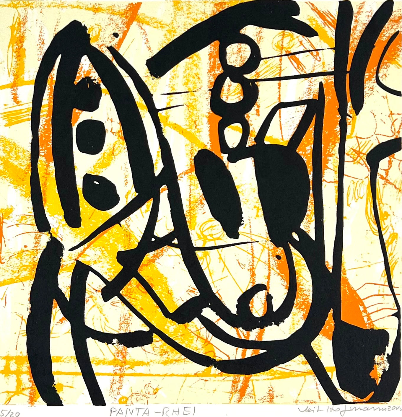 Hofmann, Veit, Panta rhei, 19 x 19cm, Siebdruck, 2000