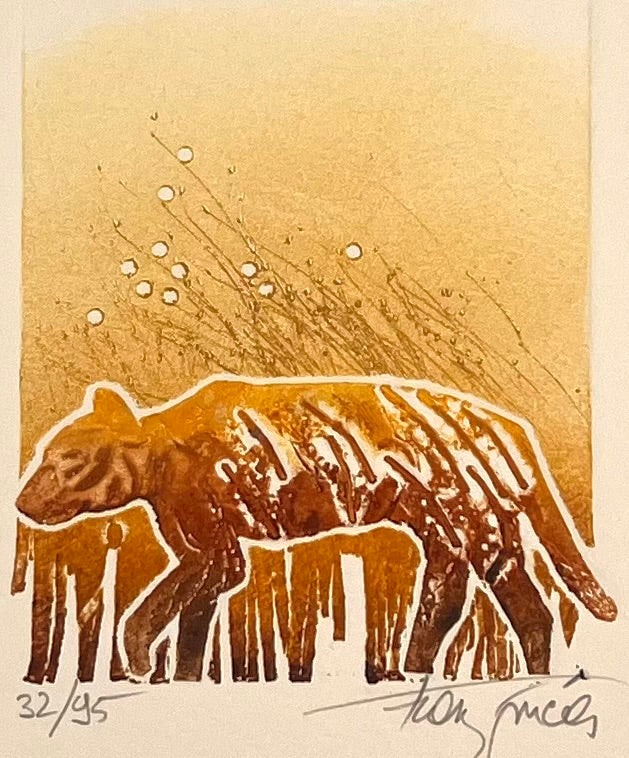 Méan, Francis, Panther I, 30,5 x 20cm, 32/95, Farbradierung