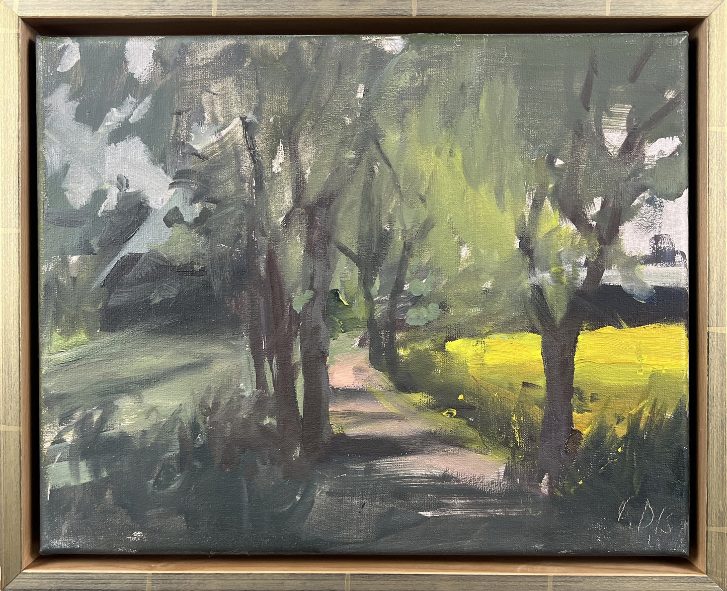 Petermann, Ulf, Allee, 2015, Öl auf Leinwand, 24 x 30 cm