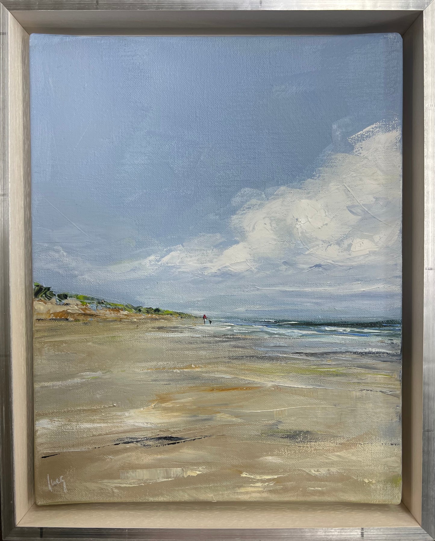 Ramm, Ines, Strandtag, 30 x 24cm, Öl auf Leinwand