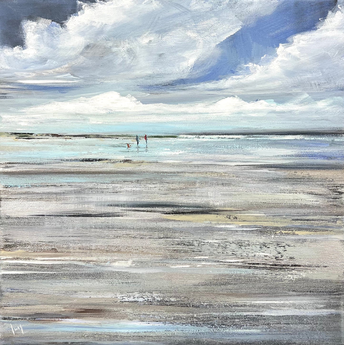 Ramm, Ines, Watt Ebbe, 30 x 30cm, Acryl auf Leinwand