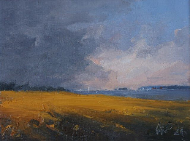 Petermann, Hanna, Raps/ Studie bewölkt, 18 x 24cm, 2026, Öl auf Leinwand