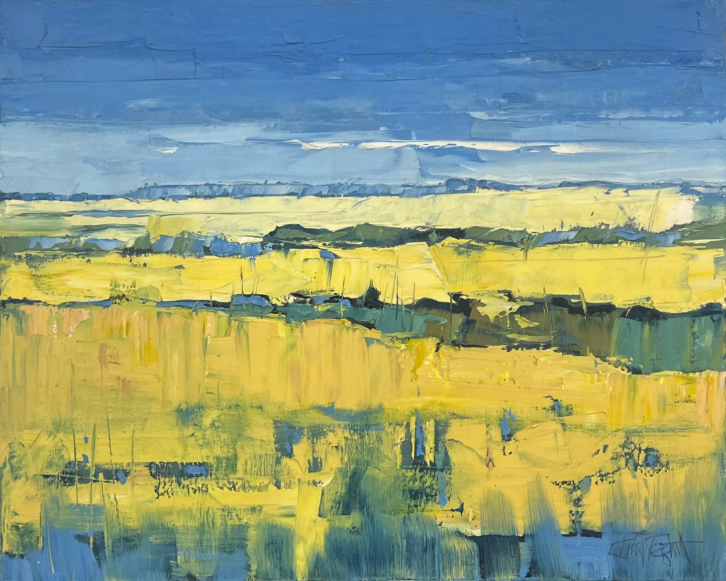 Tegtmeier, Claus, Rapsfelder, 40 x 50cm, Ölgemälde