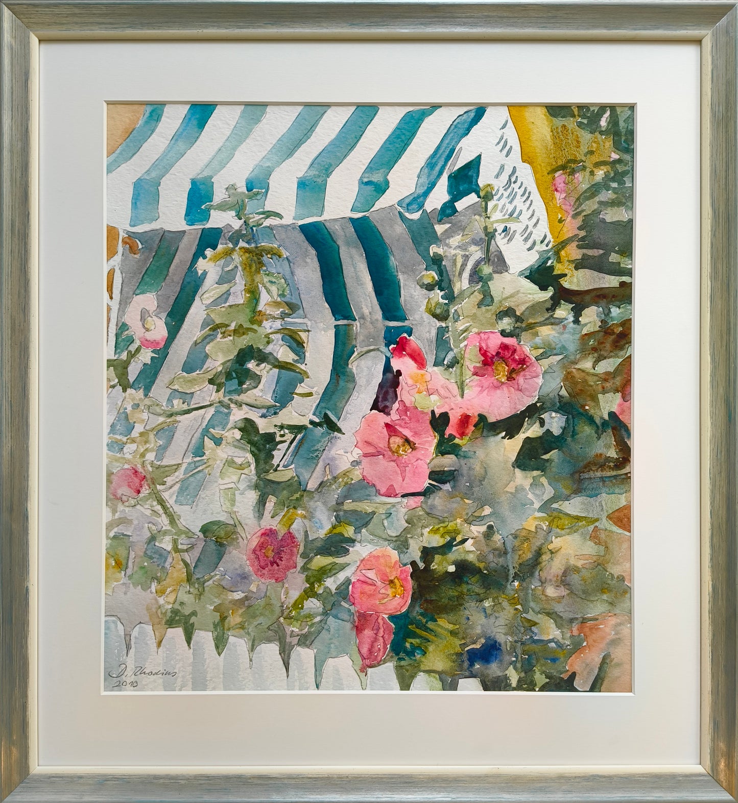 Rhodius, Detlef, Im Bauerngarten, 55 x 49,5cm, Aquarell, 2010