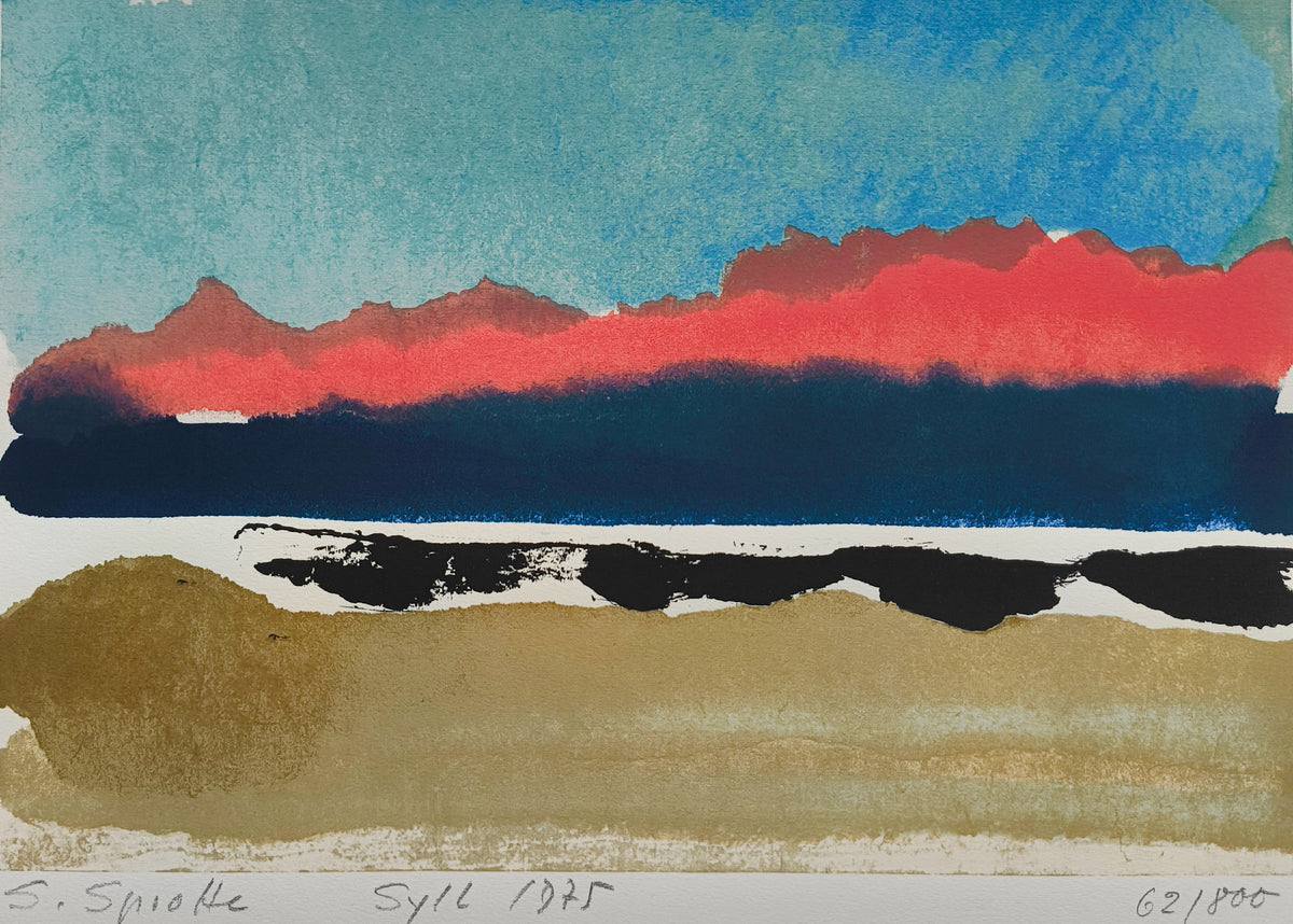 Sprotte, Siegward, Rote Wolke, 25,5 x 37,5cm, Serigraphie, 1975