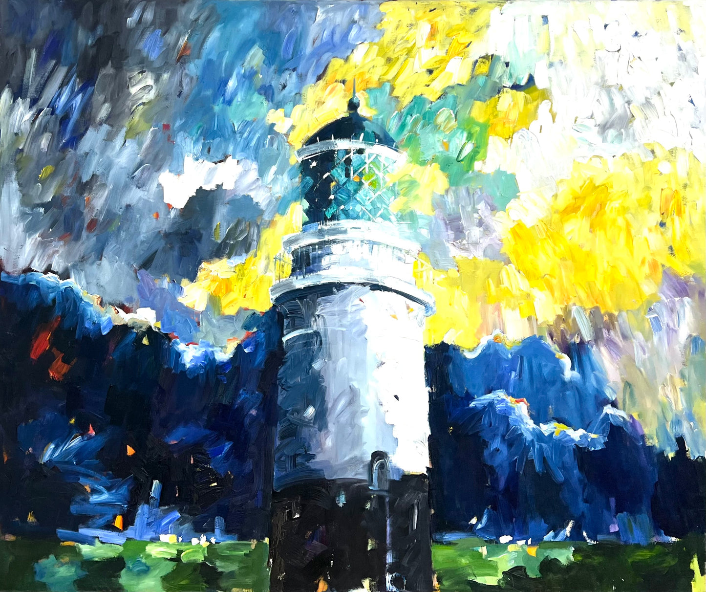 Linnenbrink, Peter, Rotes Kliff Kampen Sylt, 100 x 120cm, Öl auf Leinwand