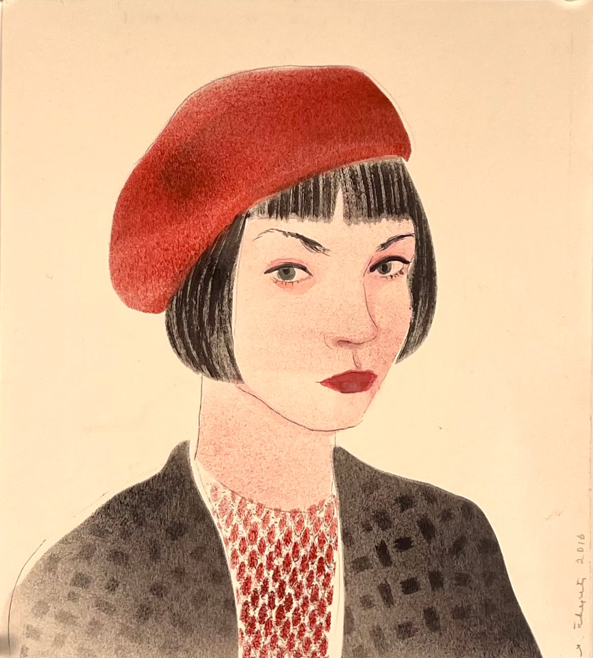Tchepets, Anja, Rotkäpchen London, 27,5 x 24,5cm, Druckfarbe auf Papier
