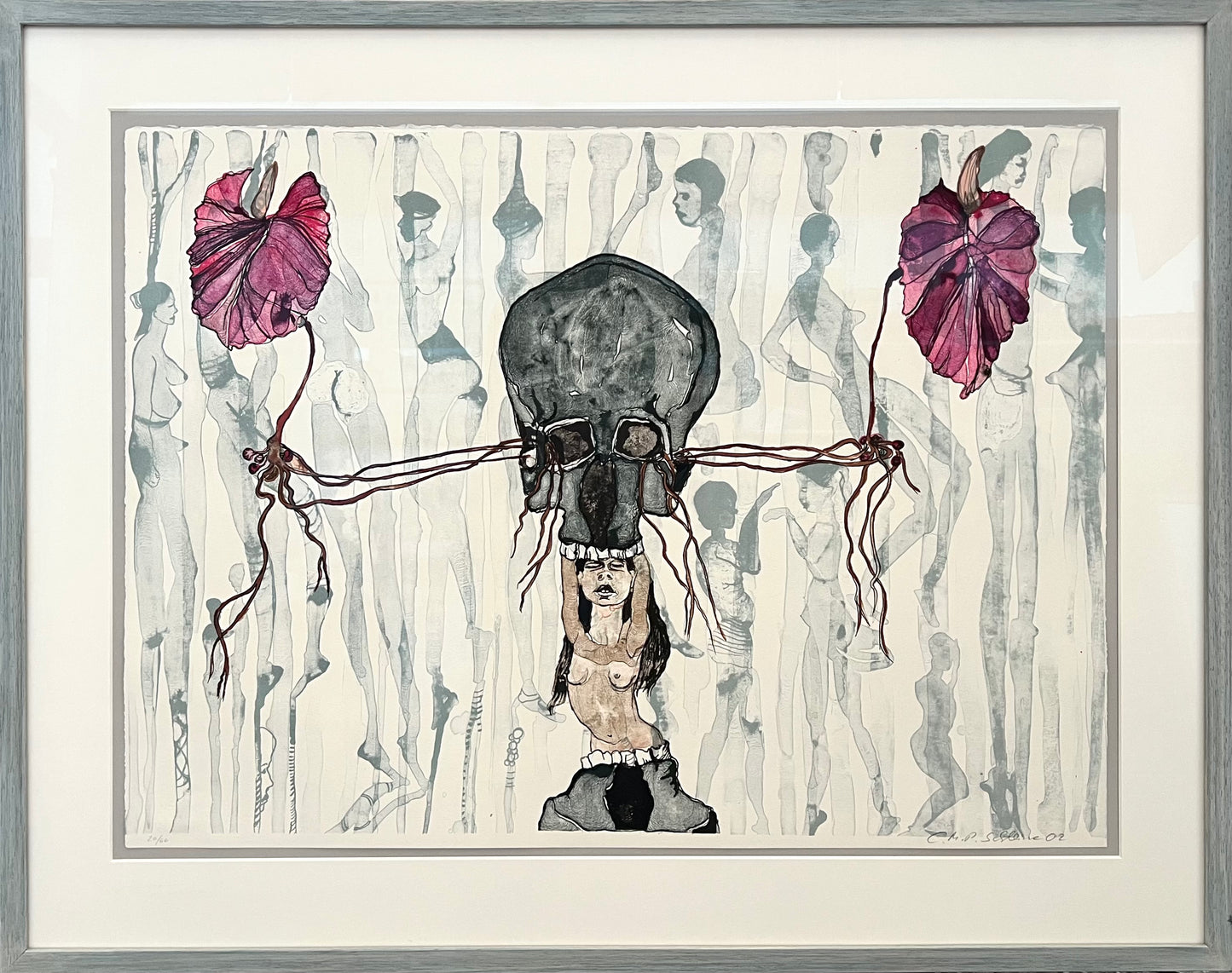 Schleime, Cornelia, Sieben Knoten, 57 x 77cm, 20/60, Lithografie