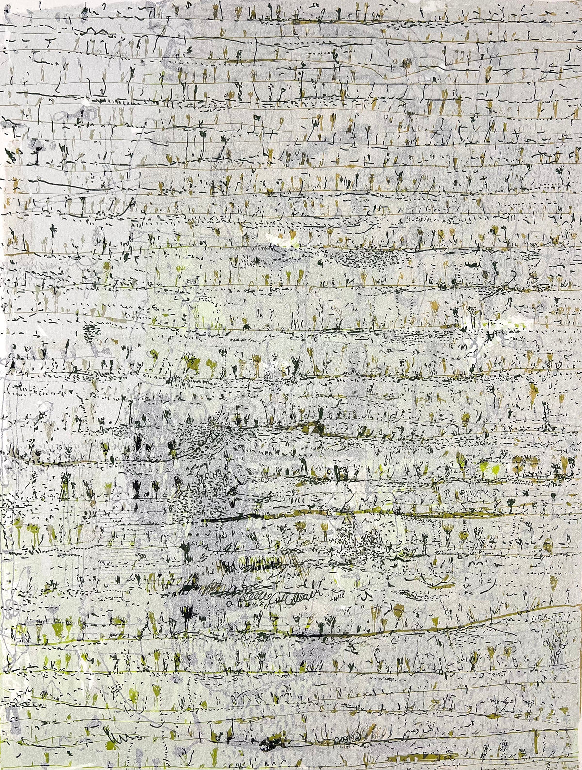 Behrendt, Falko, Schneegrün, 37 x 27cm, Siebdruck, 2001