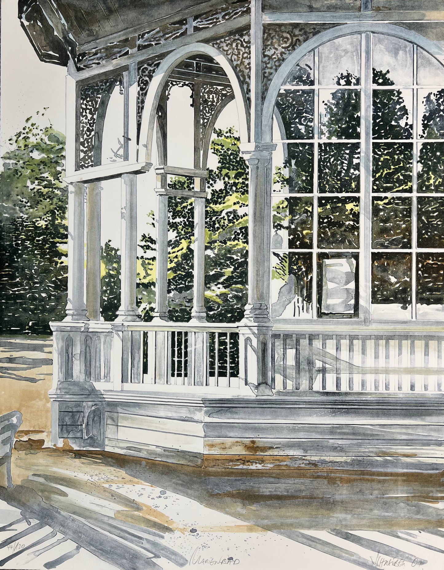 Schreiber, Michael, Marienbad, 89,3 x 69,7cm, Lithografie