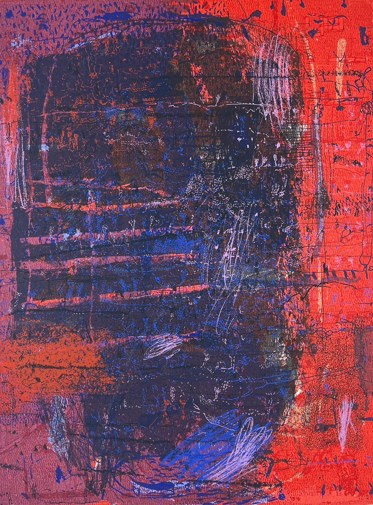 Behrendt, Falko, Schwarzglut, 37 x 28cm, Siebdruck, 2001