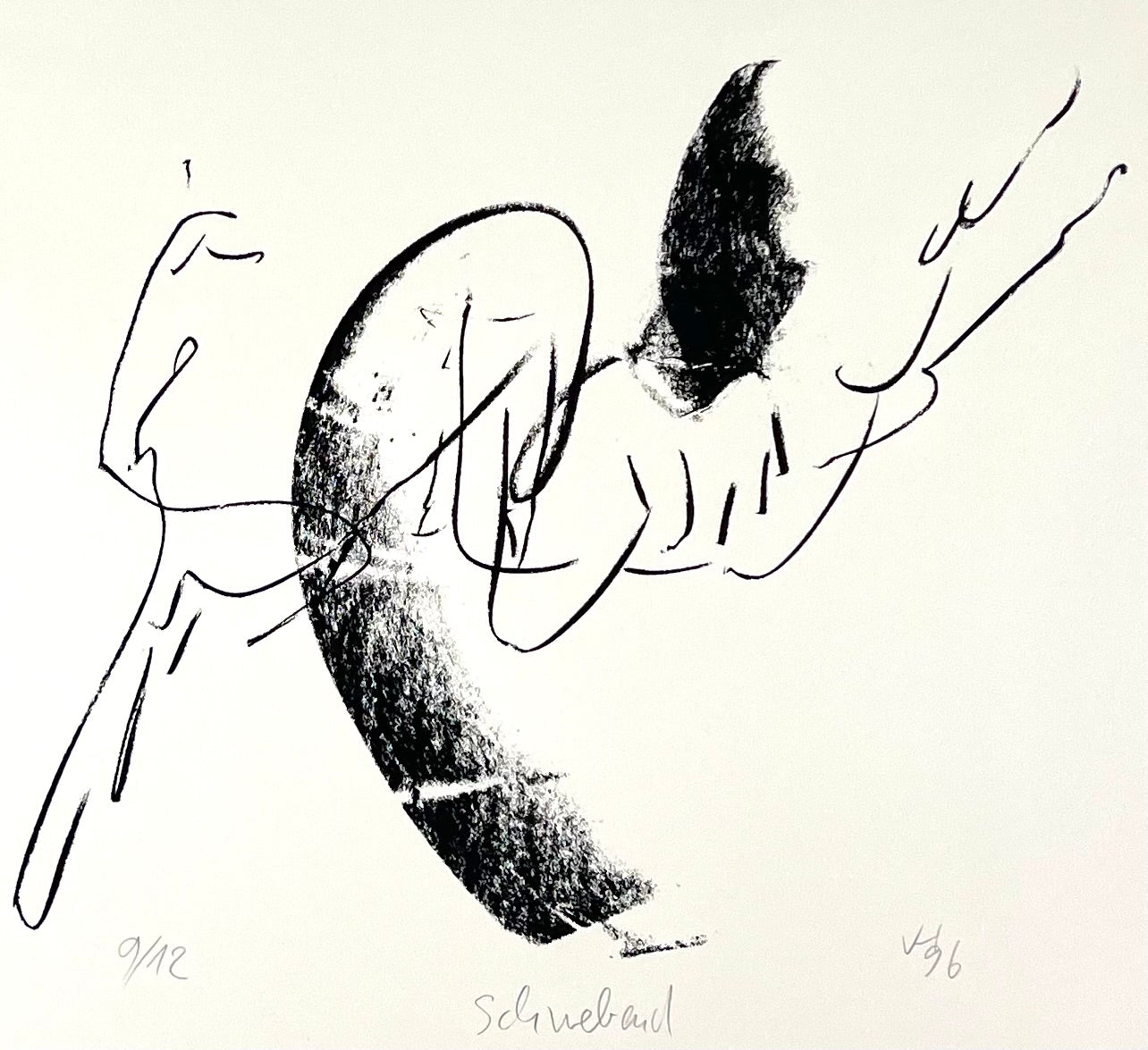 Hofmann, Veit, Schwebend, 24 x 29cm, 9/12, Siebdruck, 1996