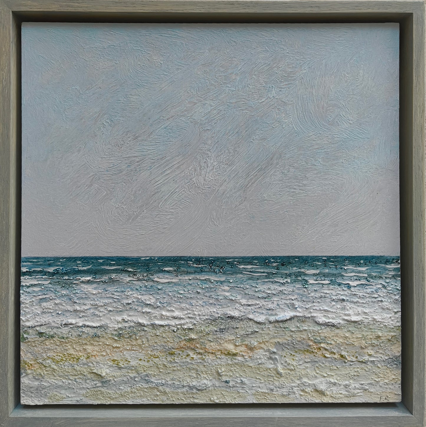 Rasch, Folkert, Seestück V, Acryl auf Holz, 30x30 cm