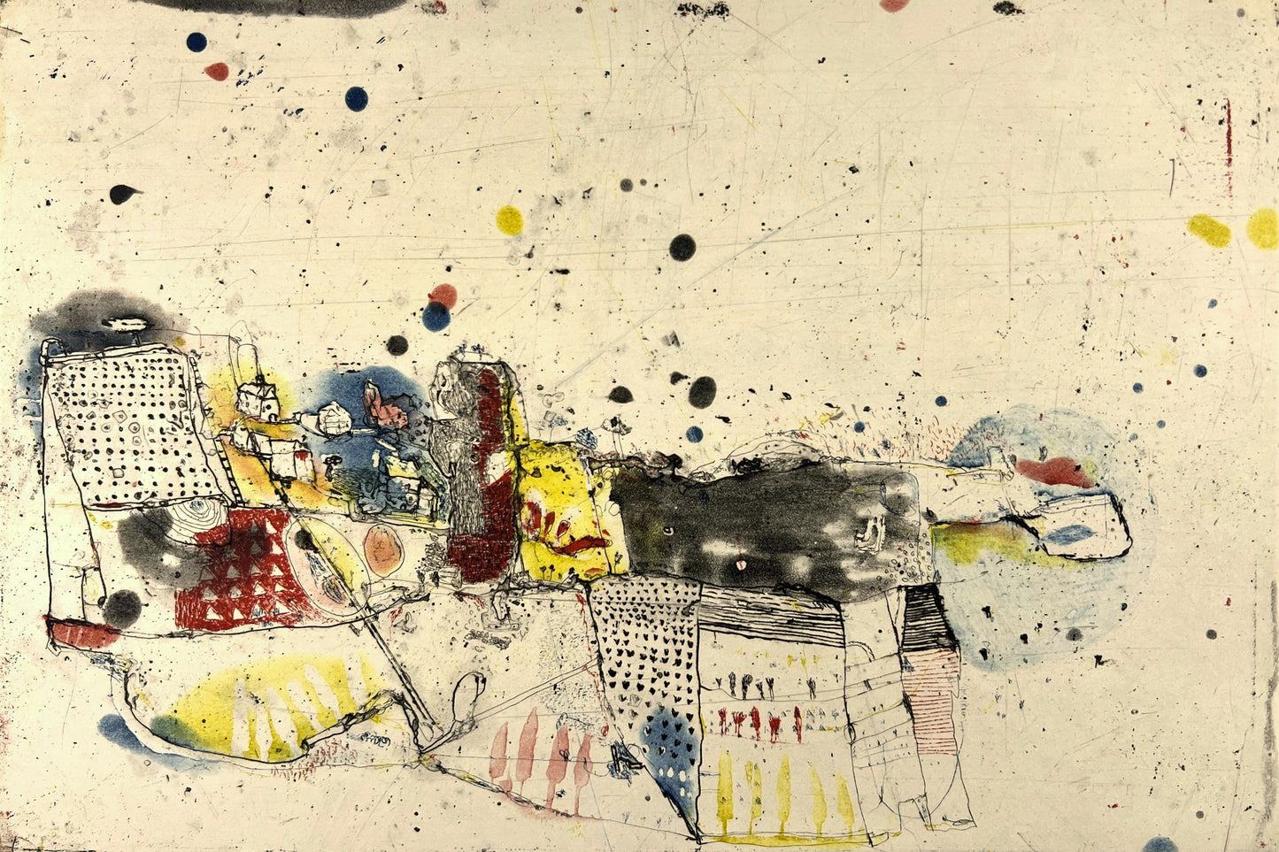 Behrendt, Falko, sehr kleiner Ort I, 22,4 x 32,8 cm, e.a., Radierung