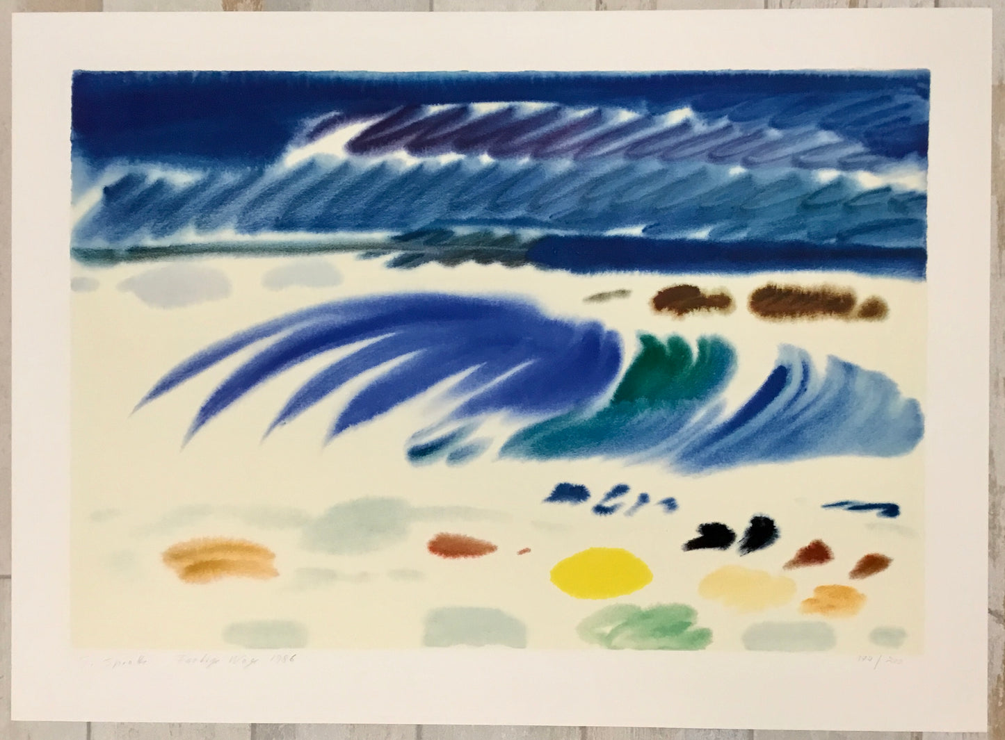 Sprotte, Siegward, Farbige Woge, 1986, Serigraphie, Ed. 173/200, 54,5 x 80 cm