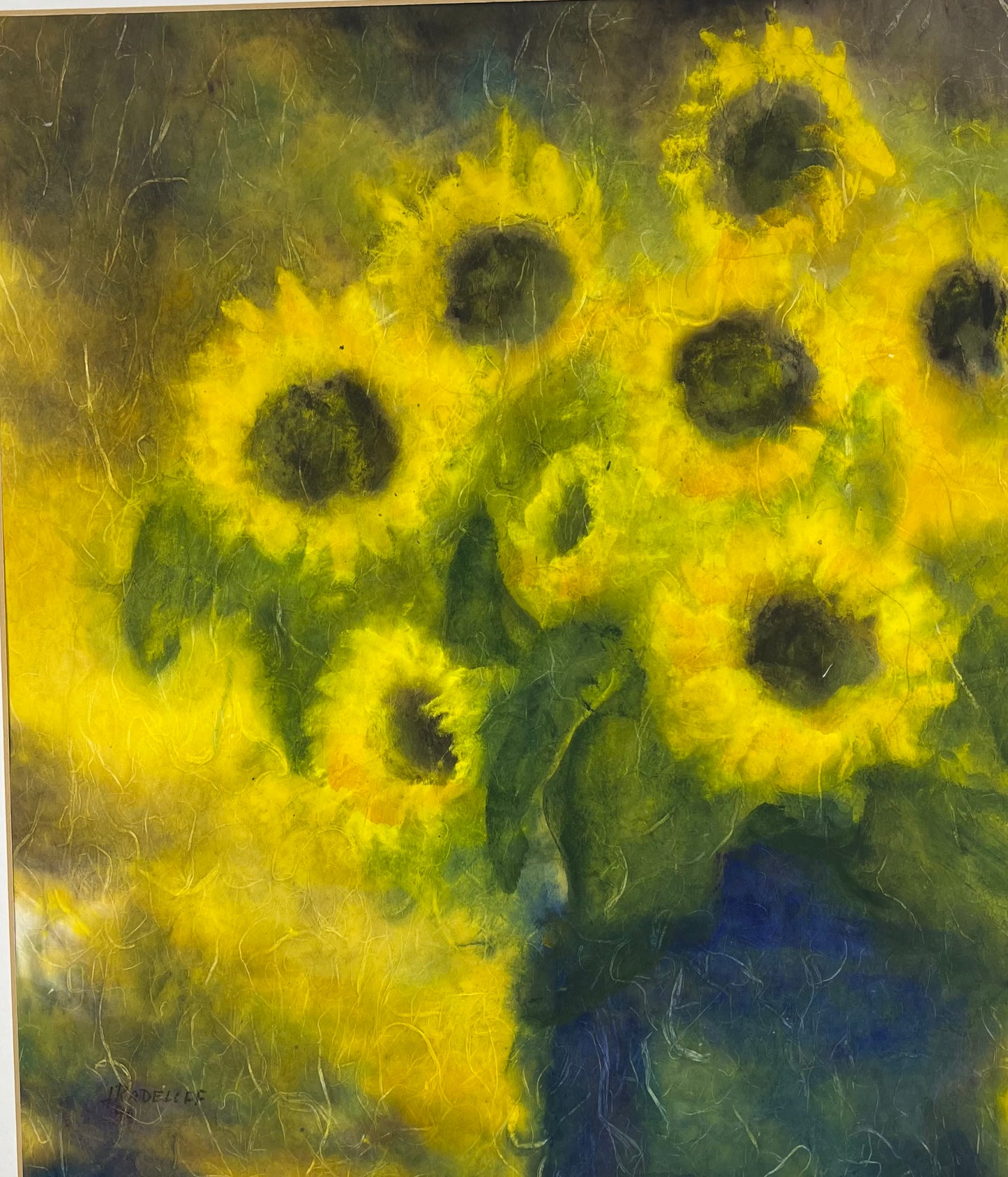 Radeloff, Jens, Sonnenblumen-Strauß, 54 x 46cm, Aquarell auf Japanpapier